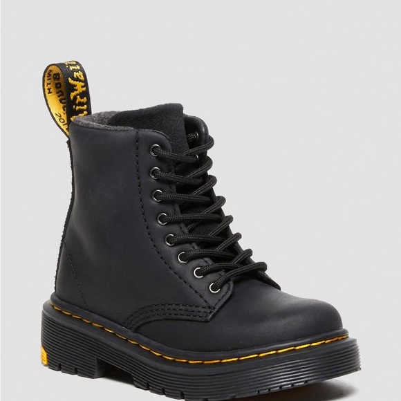 Dr. Martens Kids Black Leather Boots size 8 US like new - Picture 9 of 15